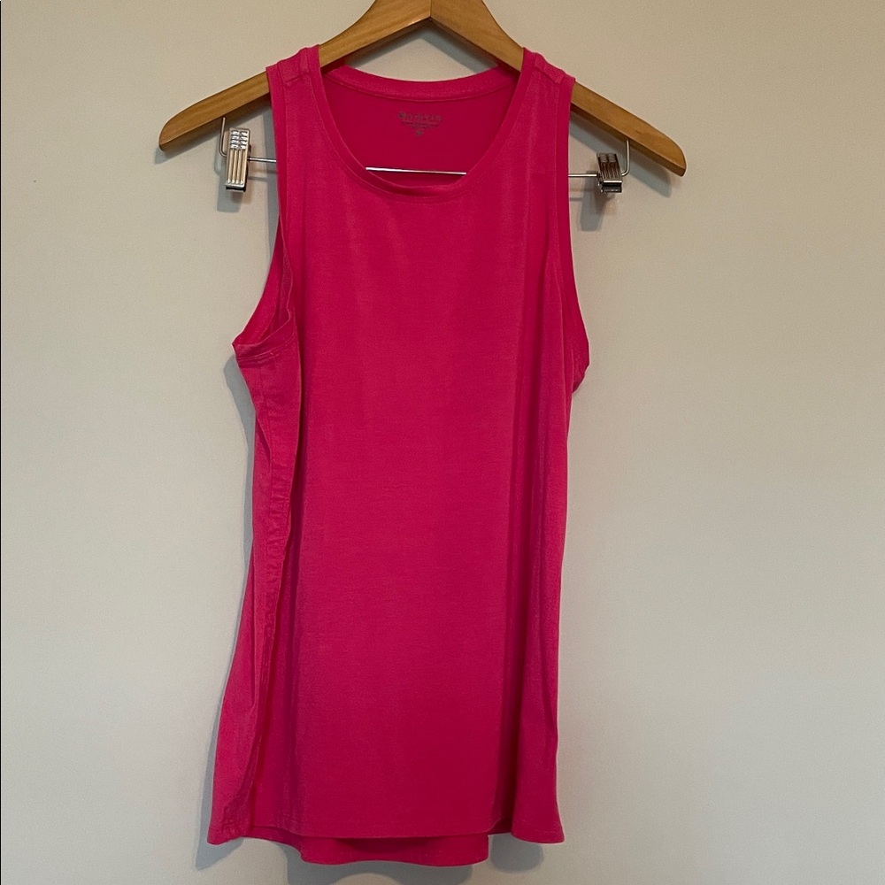 Athleta Bright Pink Sleeveless Tank Size MP EUC